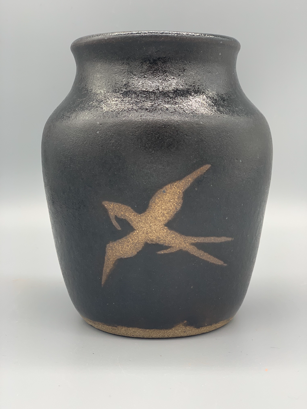 Wax resist bird vessel