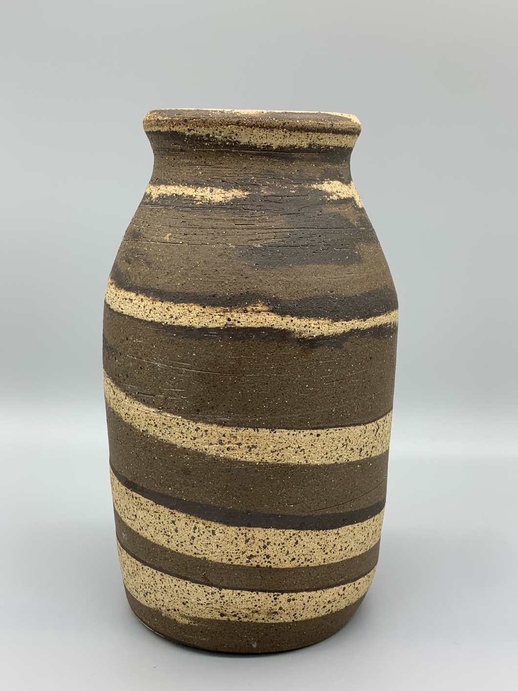 Bottleneck Three Clay Vase